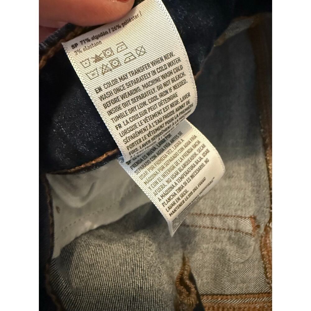 American Eagle Next Level Stretch High Rise Cuffed Blue Denim Jean Shorts 16 - Picture 9 of 9
